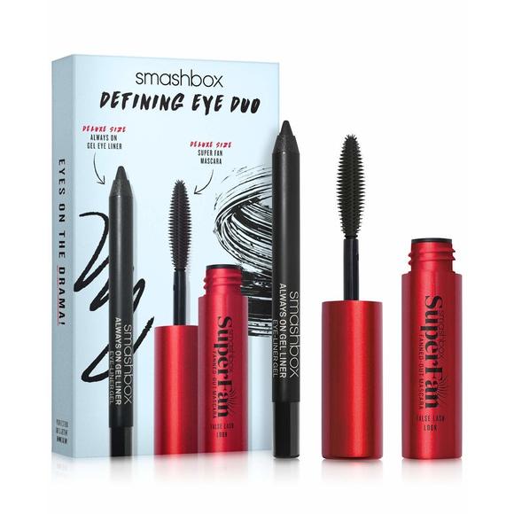 2 Pack Smashbox Defining Eye Duo- Always On Gel Eye Liner & Super Fan Mascara - Picture 2 of 6